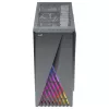 Aerocool DELTABKV1 ATX kompiuterio korpusas RGB priekiu, pilnas šoninis langas, 12cm ventiliatorius, juodas