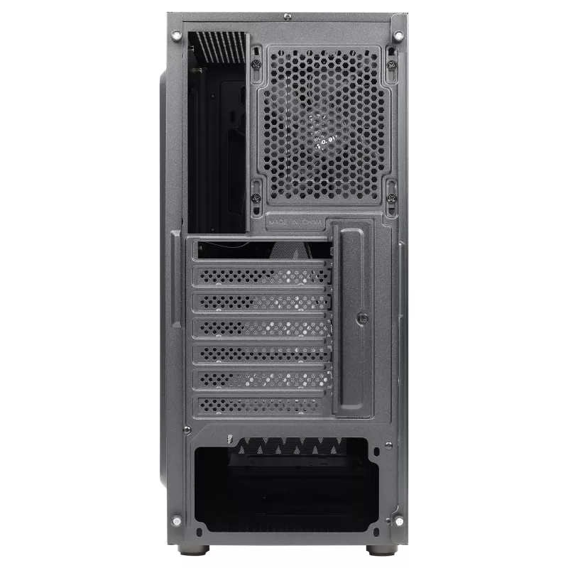 Aerocool DELTABKV1 ATX kompiuterio korpusas RGB priekiu, pilnas šoninis langas, 12cm ventiliatorius, juodas