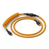 Suvyniota USB laidas GLORIOUS GMMK Glorious Gold mechaninėms klaviatūroms, atsegamas suvyniotas laidas, USB-A į USB-C
