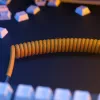 Suvyniota USB laidas GLORIOUS GMMK Glorious Gold mechaninėms klaviatūroms, atsegamas suvyniotas laidas, USB-A į USB-C