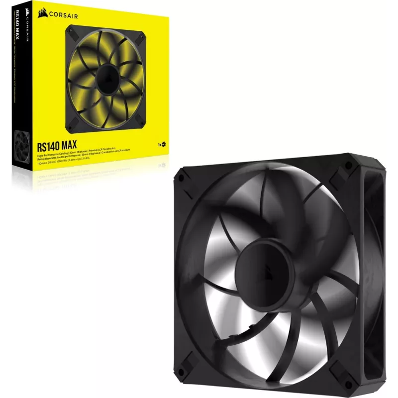 CORSAIR RS140 MAX 140 mm ventiliatorius (vienas) - juodas