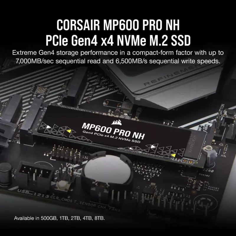 CORSAIR SSD - 4TB - MP600 Pro Nh PCI-E 4.0 x4 NVMe M.2