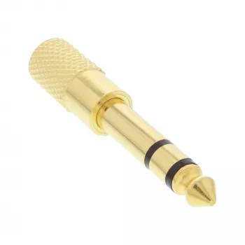 InLine garso adapteris 6,3 mm kištukas / 3,5 mm lizdas stereo, auksuoti kontaktai, metalinis korpusas
