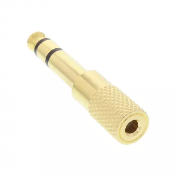 InLine garso adapteris 6,3 mm kištukas / 3,5 mm lizdas stereo, auksuoti kontaktai, metalinis korpusas