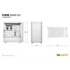 Korpusas be quiet! PURE BASE 501 Airflow Midi Tower Baltas — ATX, 3×140mm priekyje, 1×140mm gale, 5×2,5 colio, 2×3,5 colio, USB‑C, PWM palaikymas