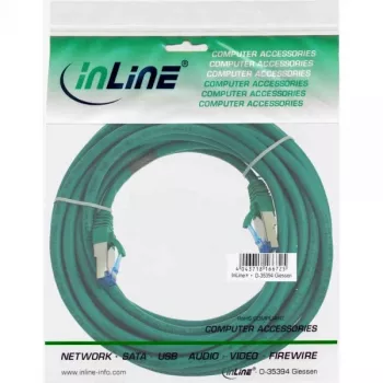 InLine Patch Laidas S/FTP PiMF Cat.6A halogen-free 500MHz žalias 10m