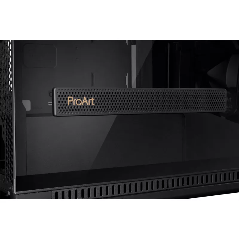 PC korpusas ASUS ProArt PA602 Midi Tower Juodas — ATX/EATX, grūdintas stiklas, 2x200mm priekiniai ventiliatoriai, 360mm viršutinis radiatorius, GPU iki 450mm