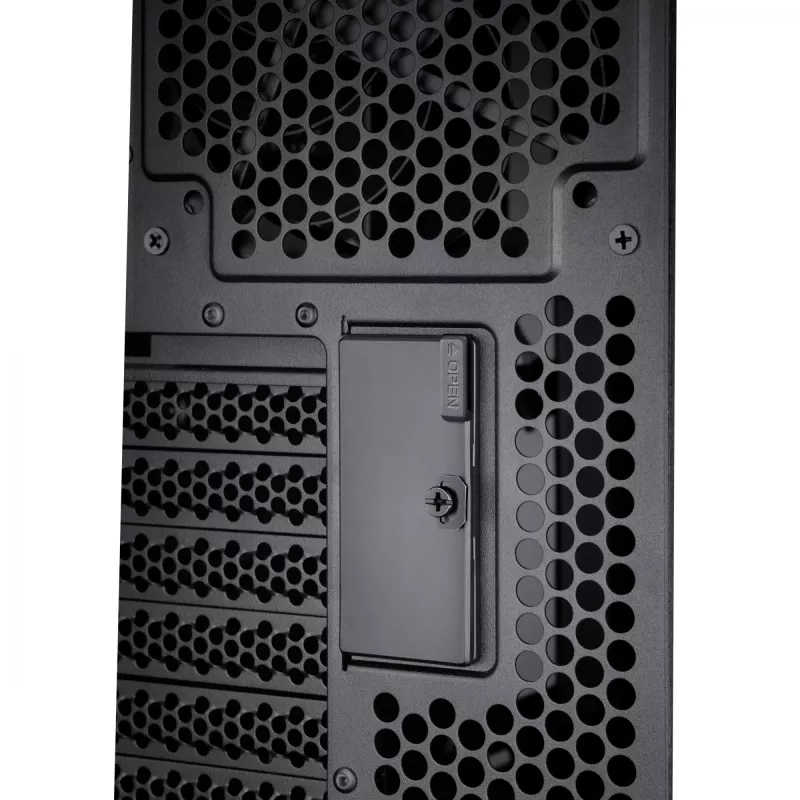 PC korpusas ASUS ProArt PA602 Midi Tower Juodas — ATX/EATX, grūdintas stiklas, 2x200mm priekiniai ventiliatoriai, 360mm viršutinis radiatorius, GPU iki 450mm