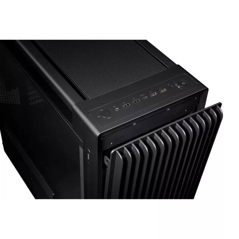 PC korpusas ASUS ProArt PA602 Midi Tower Juodas — ATX/EATX, grūdintas stiklas, 2x200mm priekiniai ventiliatoriai, 360mm viršutinis radiatorius, GPU iki 450mm