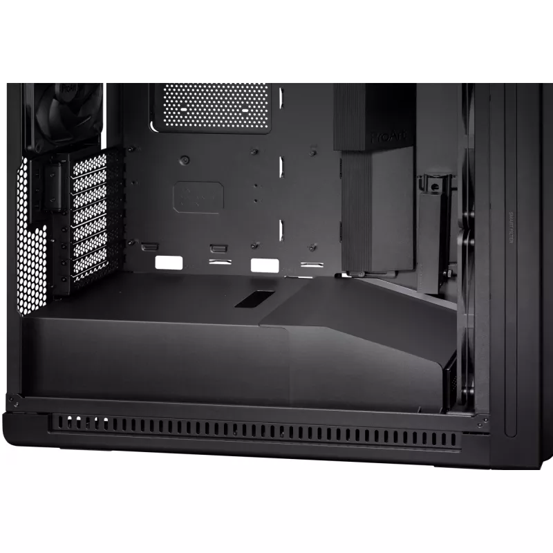 PC korpusas ASUS ProArt PA602 Midi Tower Juodas — ATX/EATX, grūdintas stiklas, 2x200mm priekiniai ventiliatoriai, 360mm viršutinis radiatorius, GPU iki 450mm