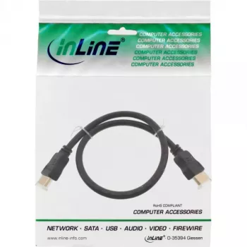 InLine High Speed HDMI laidas su Ethernet Premium 4K2K kištukas / kištukas juodas 3 m
