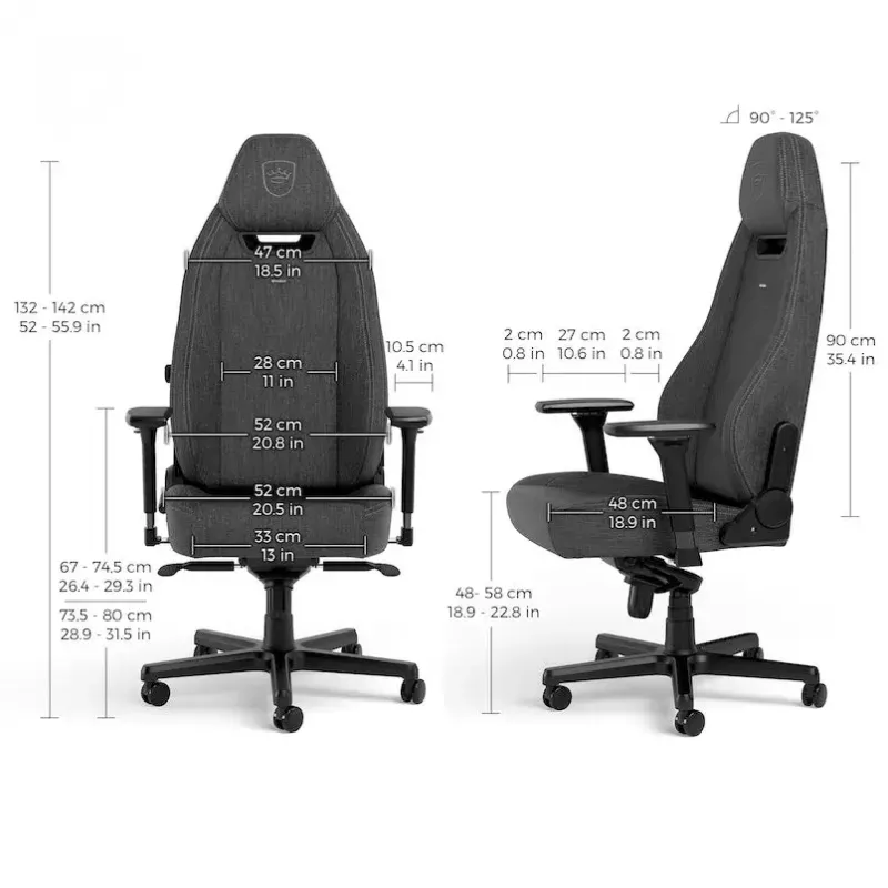 Žaidimų kėdė noblechairs LEGEND TX Užvalkalas su paminkštinta sėdyne Antracito Pilka