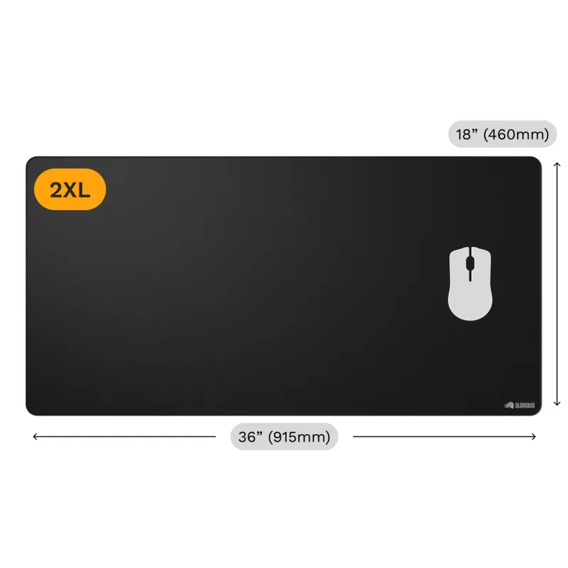 Pelės kilimėlis Glorious Gaming Glorious Mouse Pad 2 XXL susiūtas juodas