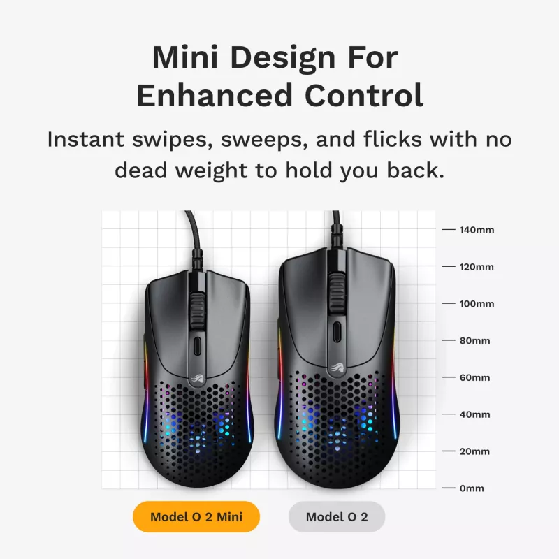 Gaming pelė Glorious Gaming Model O 2 Mini RGB Juoda