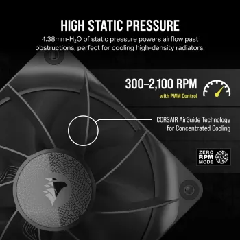 CORSAIR iCUE LINK RX120 120mm ventiliatoriaus rinkinys (3 vnt.)