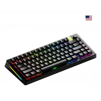 Mechaninė žaidimų klaviatūra GLORIOUS GMMK 3 PRO HE 75% Wireless RF + Bluetooth, RGB, US QWERTY, juoda