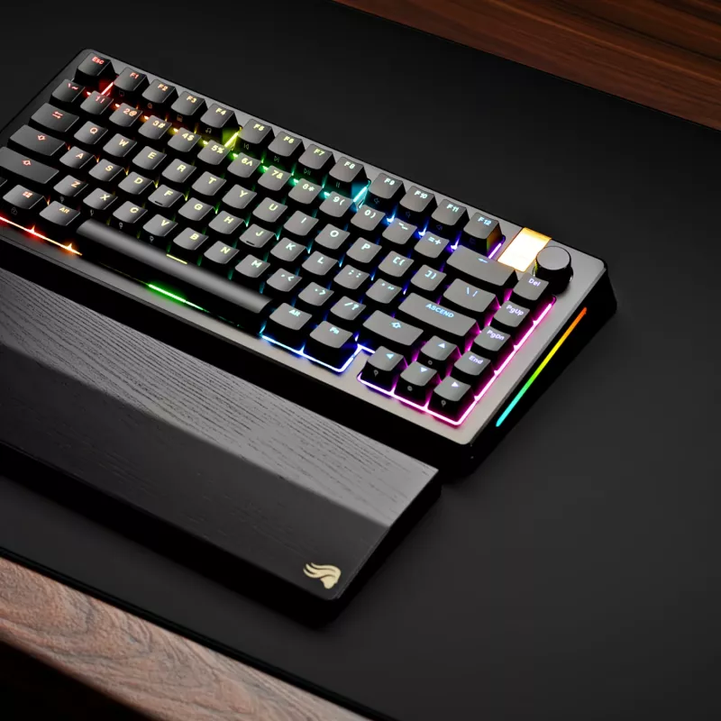Mechaninė žaidimų klaviatūra GLORIOUS GMMK 3 PRO HE 75% Wireless RF + Bluetooth, RGB, US QWERTY, juoda