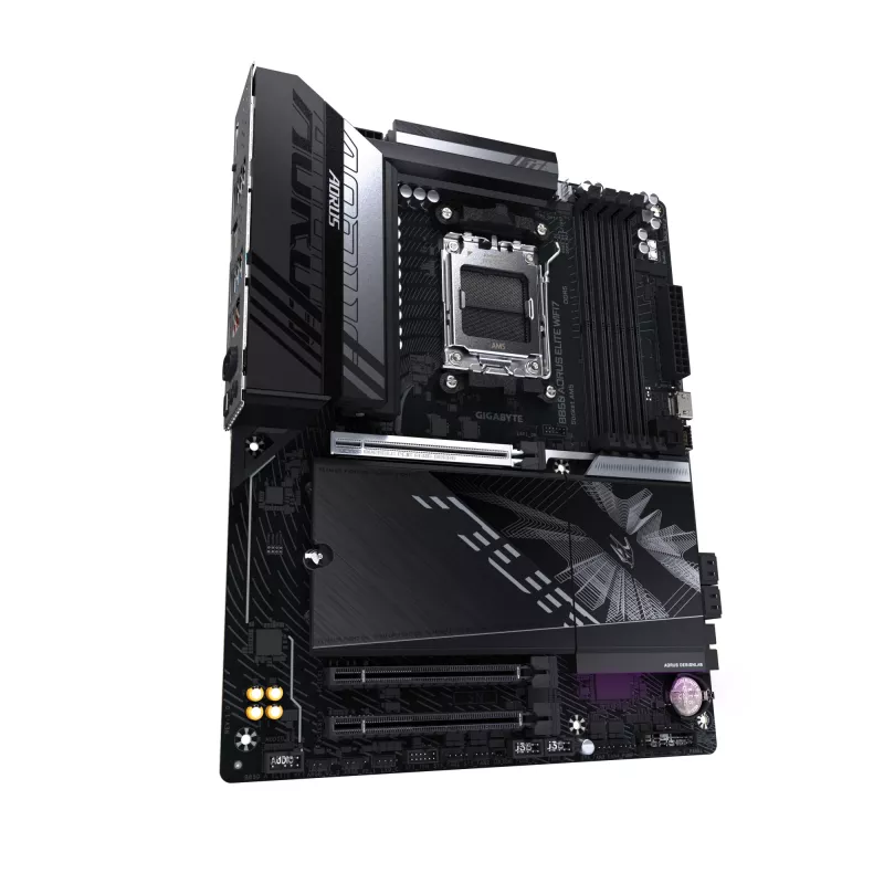 Motininė plokštė GIGABYTE B850 AORUS ELITE WIFI7 — AMD B850, lizdas AM5, ATX, DDR5, 4x DIMM, 256 GB, Wi‑Fi 7, 2.5Gb LAN