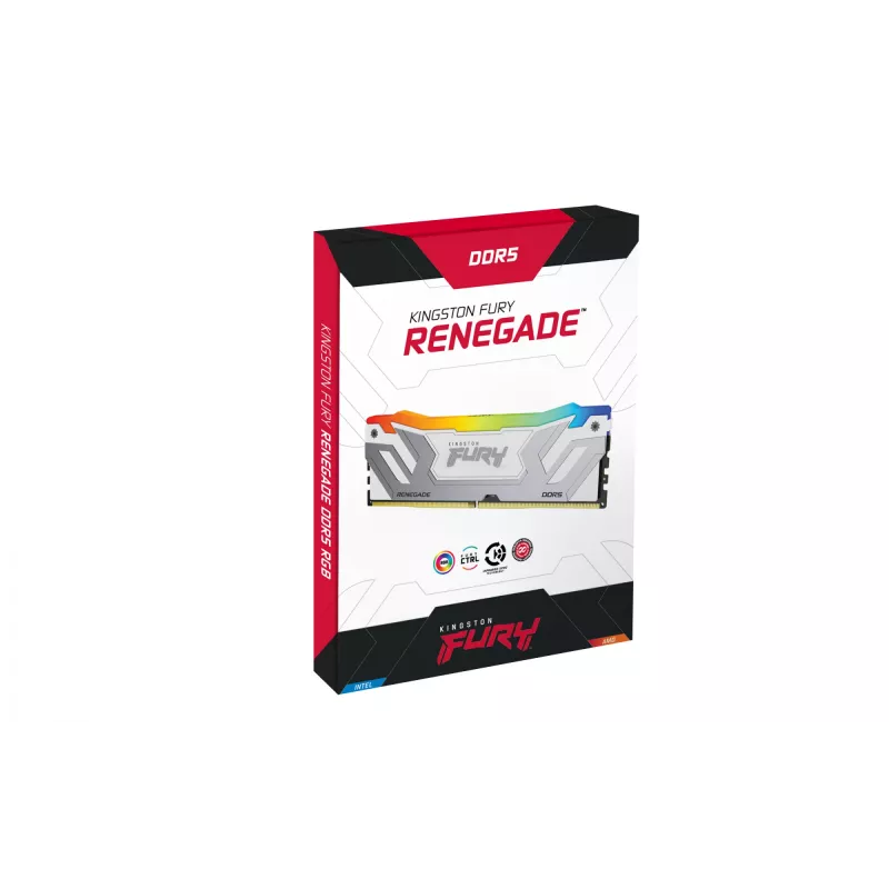 Kingston FURY 48GB 8400MT/s DDR5 CL40 CUDIMM (2x24GB) Renegade RGB White XMP
