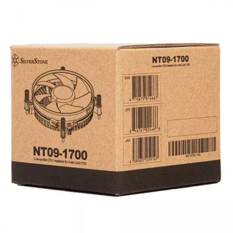 Oro aušintuvas Silverstone NT09-1700 9,2 cm Juodas