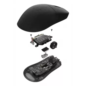 Žaidimų pelė Endgame Gear OP1W 4K V2 – dešinei rankai, optinė 30 000 DPI, belaidė RF + USB A, 7 mygtukai, pilka