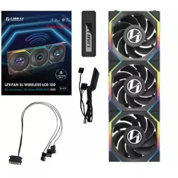 Lian Li UNI FAN SL Wireless LCD 120 Reverse Blade ventiliatorius