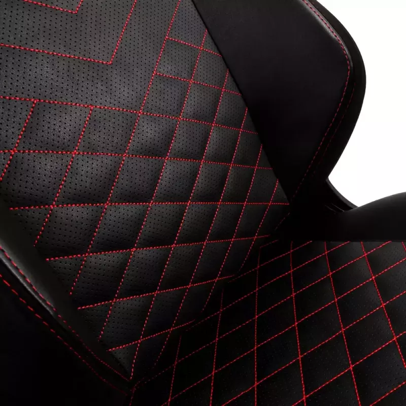 Gaming kėdė noblechairs Hero PU Leather – oro pripūsta sėdynė, paminkštintas atlošas, juoda, 137 cm aukštis, 150 kg talpa
