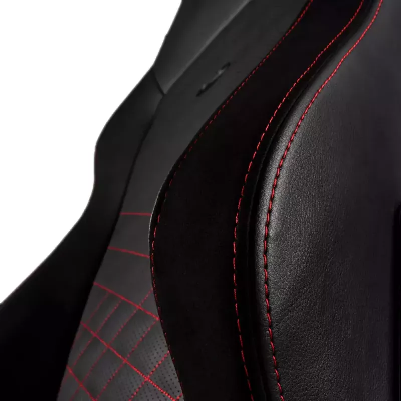 Gaming kėdė noblechairs Hero PU Leather – oro pripūsta sėdynė, paminkštintas atlošas, juoda, 137 cm aukštis, 150 kg talpa