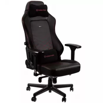 Gaming kėdė noblechairs Hero PU Leather – oro pripūsta sėdynė, paminkštintas atlošas, juoda, 137 cm aukštis, 150 kg talpa