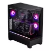 PC korpusas Phanteks XT View Tower Black — Midi-Tower, grūdintas stiklas, RGB, palaiko ATX/EATX/Micro-ATX/Mini-ITX, GPU iki 41,5 cm, CPU aušintuvas 184 mm