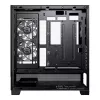 PC korpusas Phanteks XT View Tower Black — Midi-Tower, grūdintas stiklas, RGB, palaiko ATX/EATX/Micro-ATX/Mini-ITX, GPU iki 41,5 cm, CPU aušintuvas 184 mm