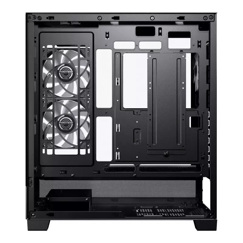 PC korpusas Phanteks XT View Tower Black — Midi-Tower, grūdintas stiklas, RGB, palaiko ATX/EATX/Micro-ATX/Mini-ITX, GPU iki 41,5 cm, CPU aušintuvas 184 mm