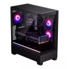 PC korpusas Phanteks XT View Tower Black — Midi-Tower, grūdintas stiklas, RGB, palaiko ATX/EATX/Micro-ATX/Mini-ITX, GPU iki 41,5 cm, CPU aušintuvas 184 mm