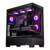 PC korpusas Phanteks XT View Tower Black — Midi-Tower, grūdintas stiklas, RGB, palaiko ATX/EATX/Micro-ATX/Mini-ITX, GPU iki 41,5 cm, CPU aušintuvas 184 mm