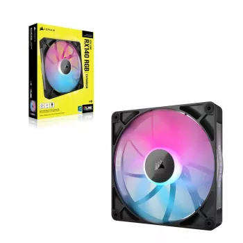 Ventiliatorius Corsair iCUE LINK RX140 RGB 14 cm Juodas 300-1700 RPM Magnetinis guolis