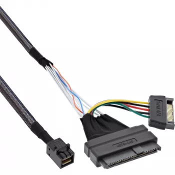InLine U.2 jungiamasis kabelis, SSD su U.2 (SFF-8639) į SFF-8643 + maitinimas, 0,5 m