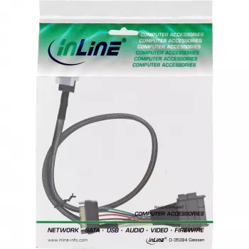 InLine U.2 jungiamasis kabelis, SSD su U.2 (SFF-8639) į SFF-8643 + maitinimas, 0,5 m