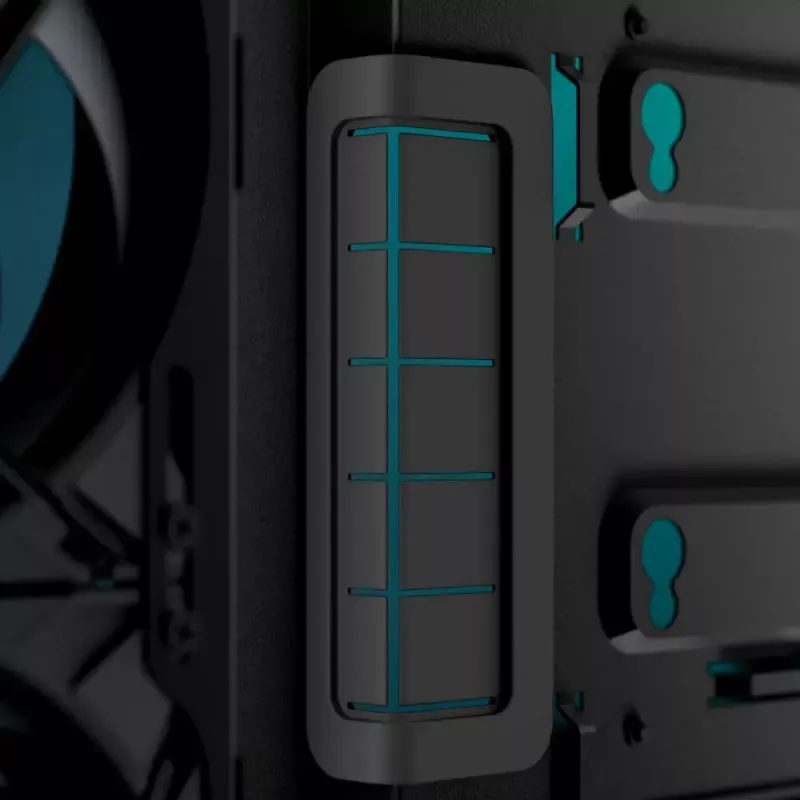 ARCTIC Xtender VG (Juoda) Premium E-ATX kompiuterio korpusas su vertikaliu GPU montavimu