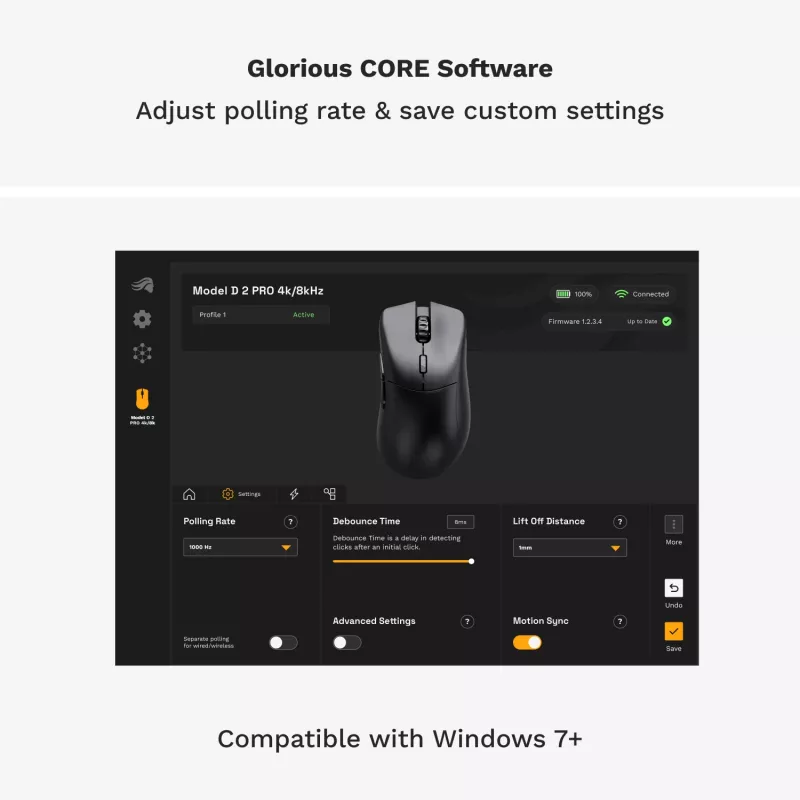 Glorious Gaming Glorious Model D 2 PRO Wireless - 1K Polling - Juoda