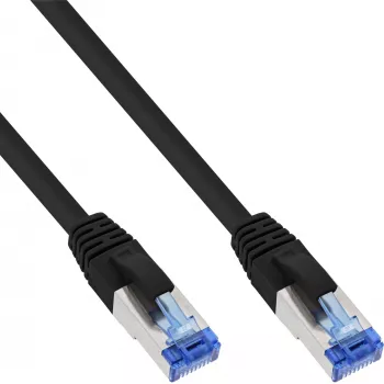 InLine Patch Laidas S/FTP PiMF Cat.6A halogen-free 500MHz juodas 3m