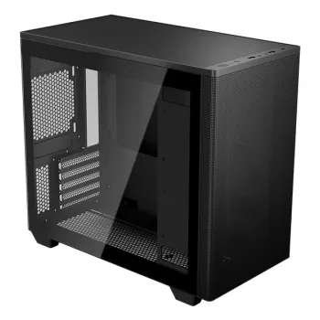 Korpusas Aerocool Stormfront Mini Mini Tower Juodas ATX Šoninis PSU 120mm Ventiliatoriai