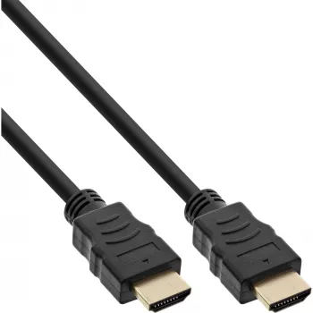 InLine High Speed HDMI laidas su Ethernet, M/M, juodas, auksuoti kontaktai, 5m