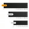 GLO-KB-ACC-WR-CLTH-100-BLK – riešo atrama GLORIOUS audeklinė 100 mm juoda klaviatūroms