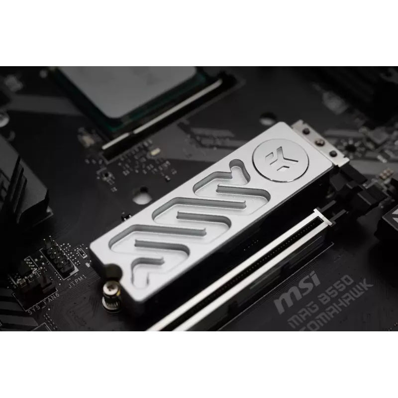 Radiatorius EK Water Blocks Quantum Convection M.2 NVMe aliuminis sidabrinis 24 mm 75 mm 11,3 mm