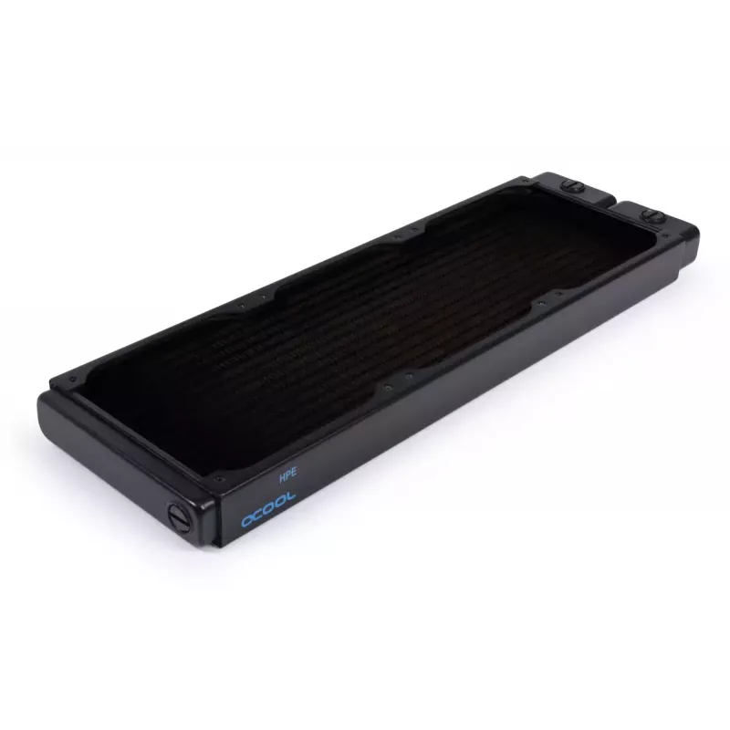 Alphacool 14377 radiatorius žalvaris varis plienas juodas 124 mm plotis