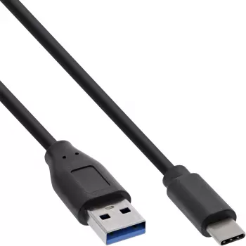 InLine USB 3.2 Gen.1x2 laidas, USB-C (vyriškas) / USB-A (vyriškas), juodas, 2 m