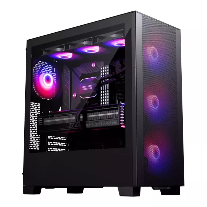 PC korpusas PHANTEKS XT Pro Ultra Midi Tower juodas — ATX/EATX, grūdintas stiklas, 2x3.5 colio + 5x2.5 colio, USB-C