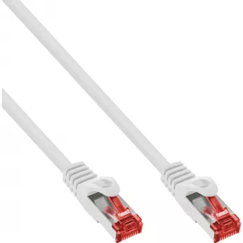 InLine Patch Laidas S/FTP PiMF Cat.6 250MHz PVC baltas 1m