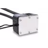 Vandens aušintuvas „Alphacool 13074“ – 120 mm ventiliatoriai, 3 vnt., 2500 RPM, 40 cm vamzdeliai, varinis radiatorius, kelių spalvų LED, juodas