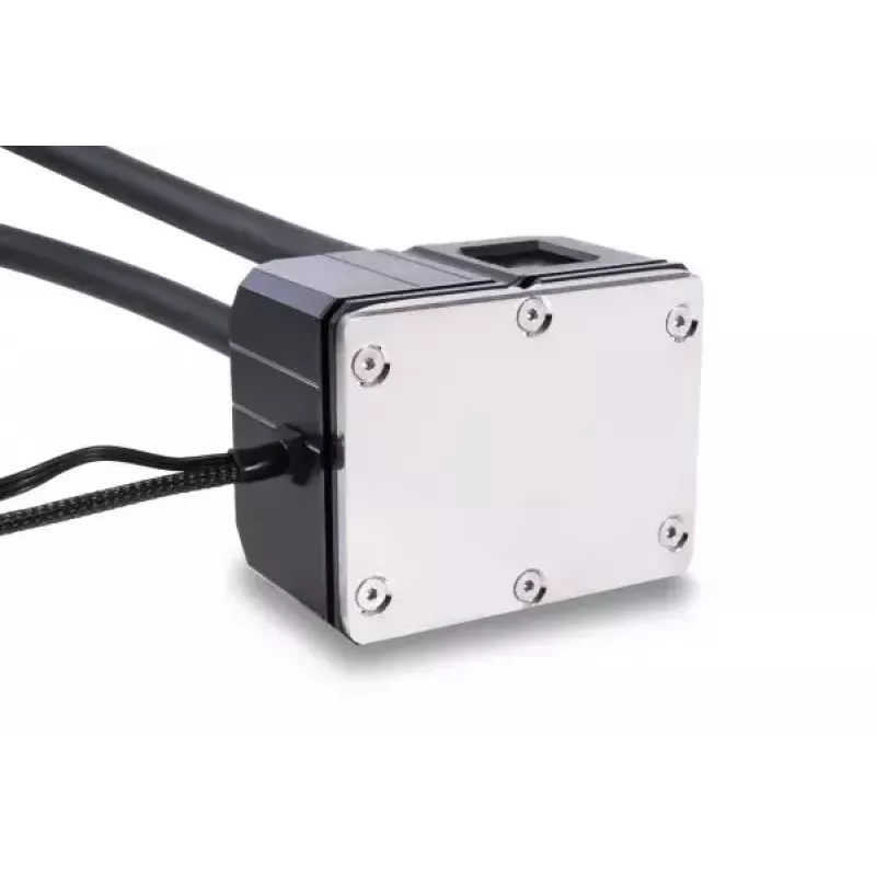 Vandens aušintuvas „Alphacool 13074“ – 120 mm ventiliatoriai, 3 vnt., 2500 RPM, 40 cm vamzdeliai, varinis radiatorius, kelių spalvų LED, juodas